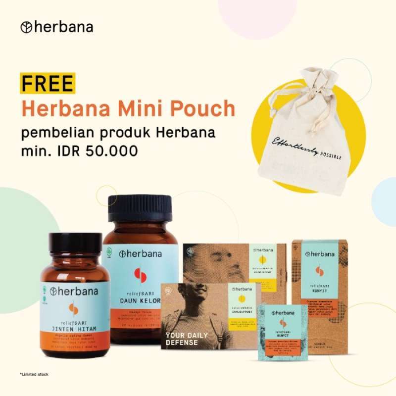 Jual Herbana Relief Sari Kunyit Vegan Maag Anti Inflamasi 60 Kapsul di