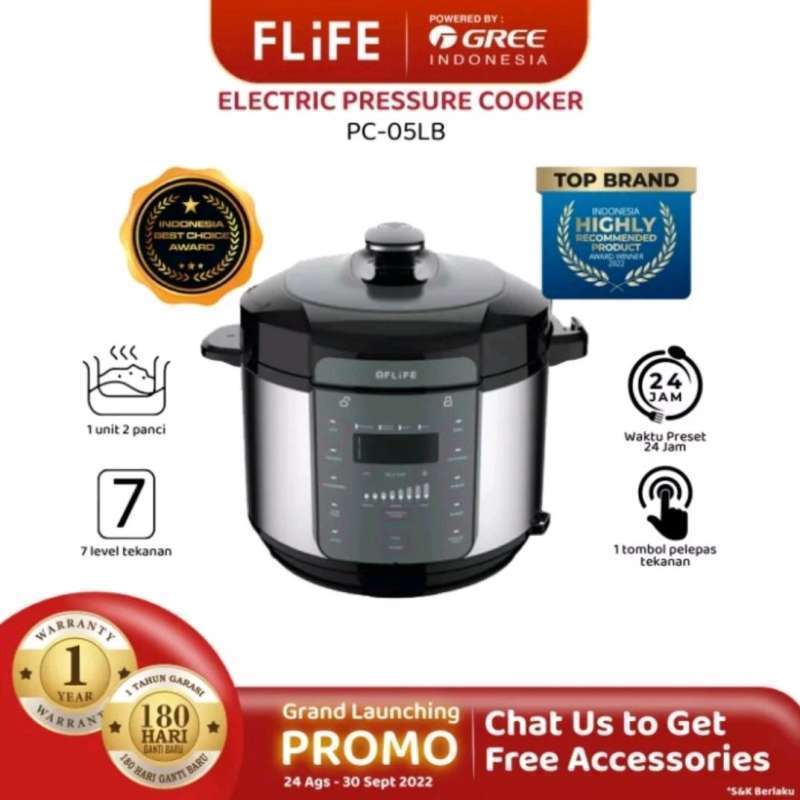 Promo Pressure Cooker Electric/Presto Flife PC 05LB Capacity 5L Low