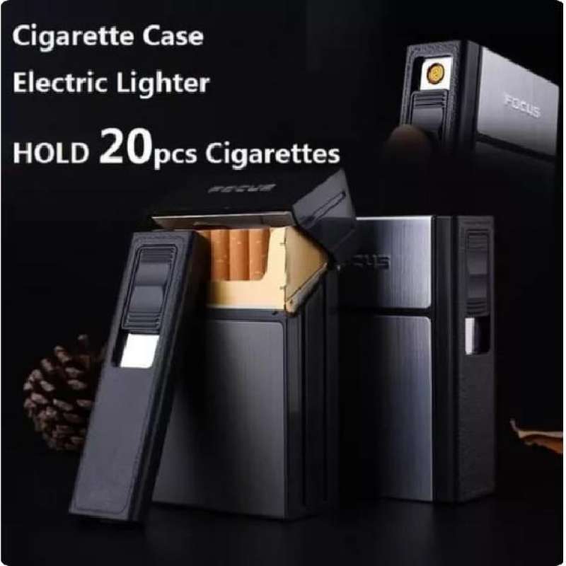 Jual Kotak Rokok+Korek Api Elektrik Usb |Ciggarete Box Lighter|Tempat ...