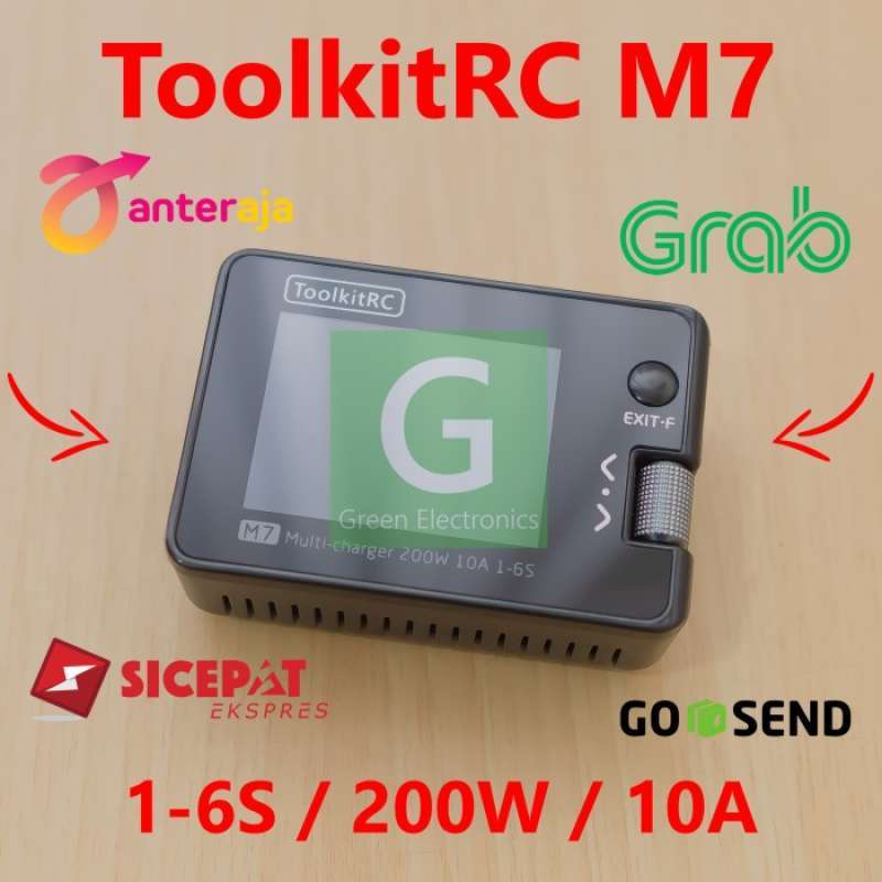 ToolkitRC M7 200W 10A DC Charger Discharger For 1-6S Lipo