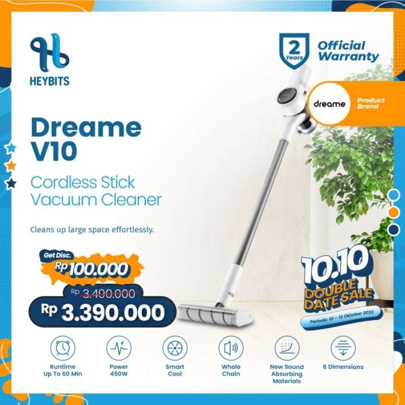 Jual Dreame V10 Boreas Wireless Vacuum Cleaner Handheld Cordless di