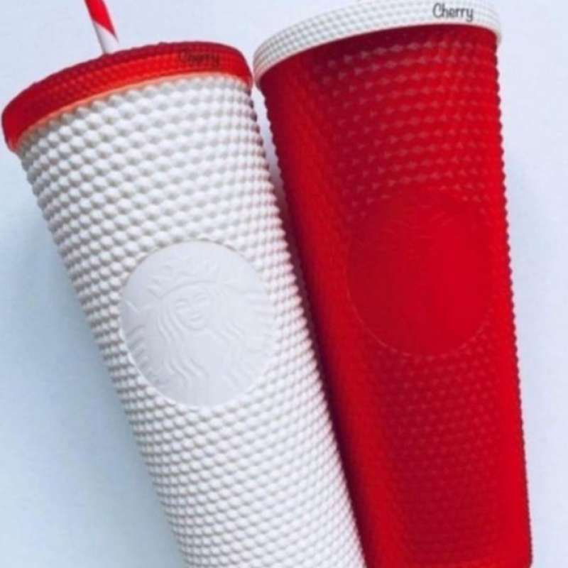 Jual Tumbler Starbucks Studded Matte Merah Putih Indonesia di Seller