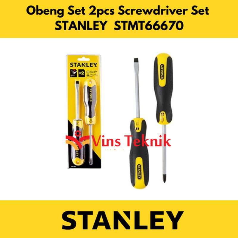 Promo obeng set 2pcs plus minus STANLEY STMT66670 screwdriver set ...