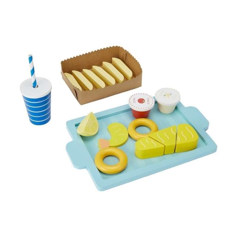 Promo Anko Wooden Toys 18 Piece Wooden Fish & Chips Set Diskon 23 di