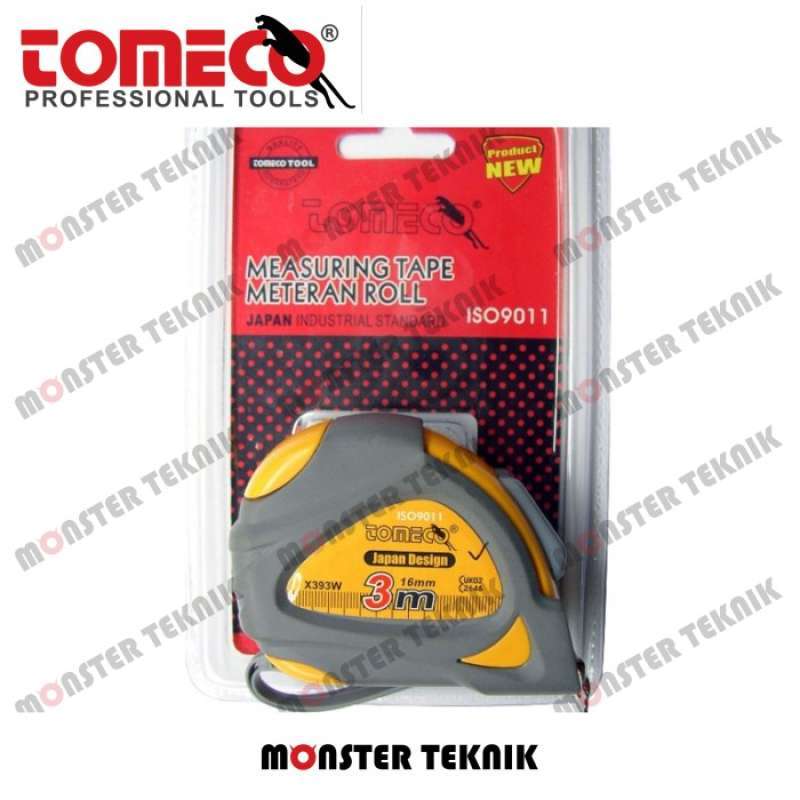 Jual Meteran Roll Tomeco 3 Meter Auto Stop with Measuring Tape