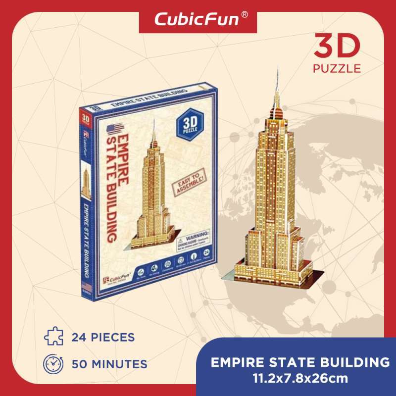 Jual Cubicfun S3003h Empire State Building Mini 3D Puzzle di Seller