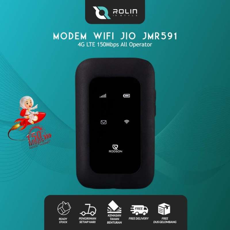 Jual Modem Wifi JIO JMR591 4G LTE 150Mbps All Operator di Seller ROLIN