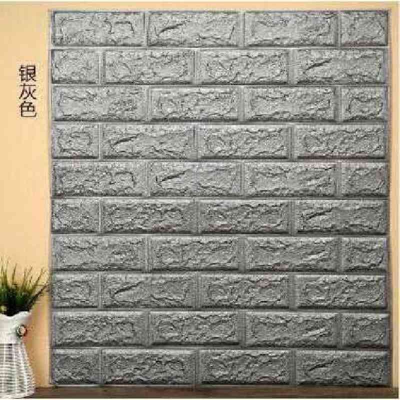 Jual Sticker Wallpaper Dinding 3D Embosed Model Bata 77x70cm di Seller