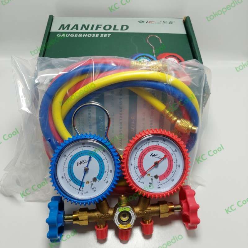 Promo PRESSURE GAUGE MANIFOLD SET R32 HENGSEN