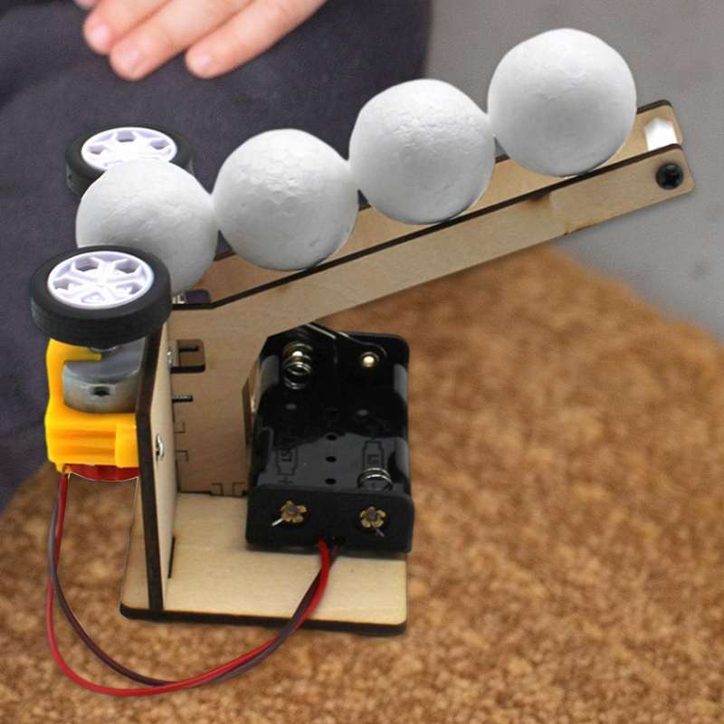 Jual Ball Pitching Machine Toy Diy Material Learning Activities For ...