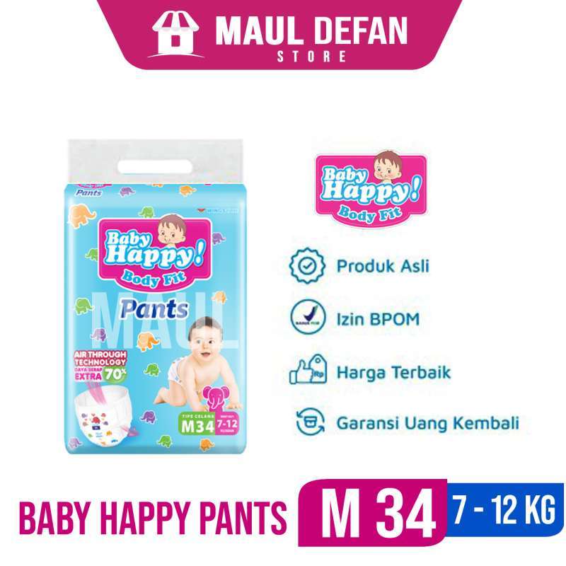 Jual PAmpers Baby Happy Pants M 34 (2 Ball) di Seller Maul Defan Store