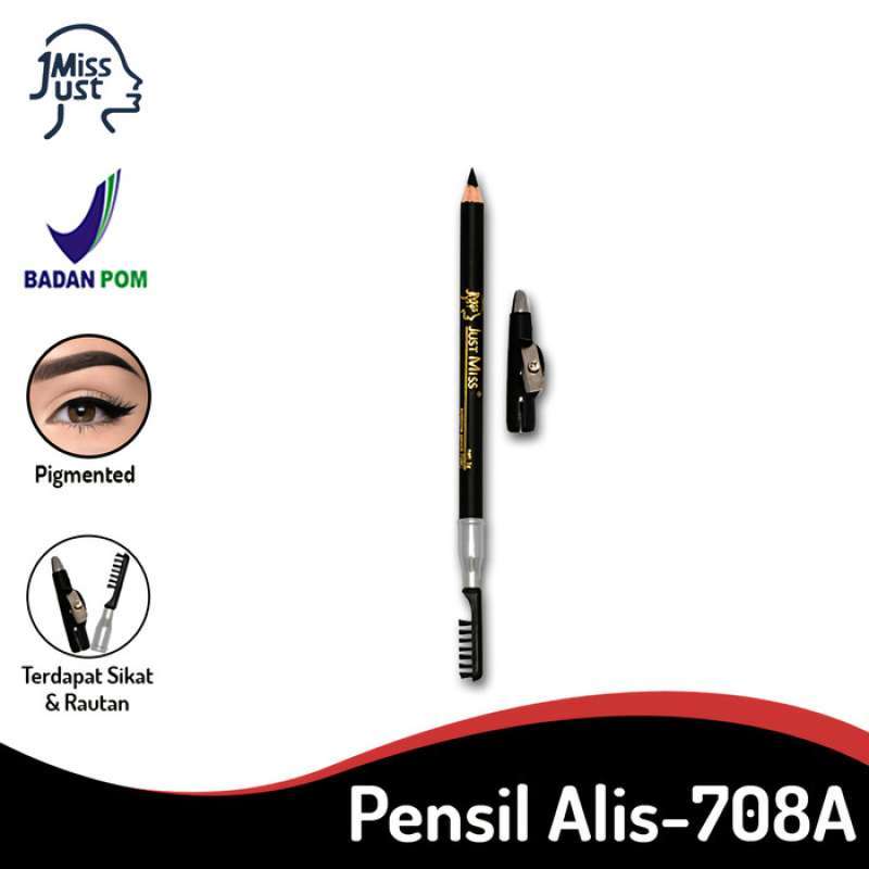 Promo Just Miss Pensil Alis Dengan Serutan Dan Sikat 1 g Eyebrow JUS