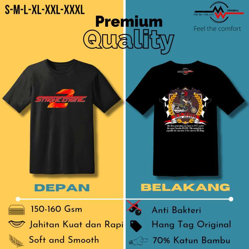 Jual KAOS RX KING 135CC KLASIK ATASAN LENGAN PENDEK DISTRO RX KING KAOS