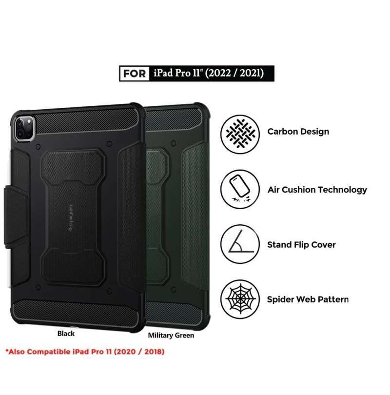 Promo Case iPad Pro 11 (2022/2021/2020) Spigen Rugged Armor Pro Stand