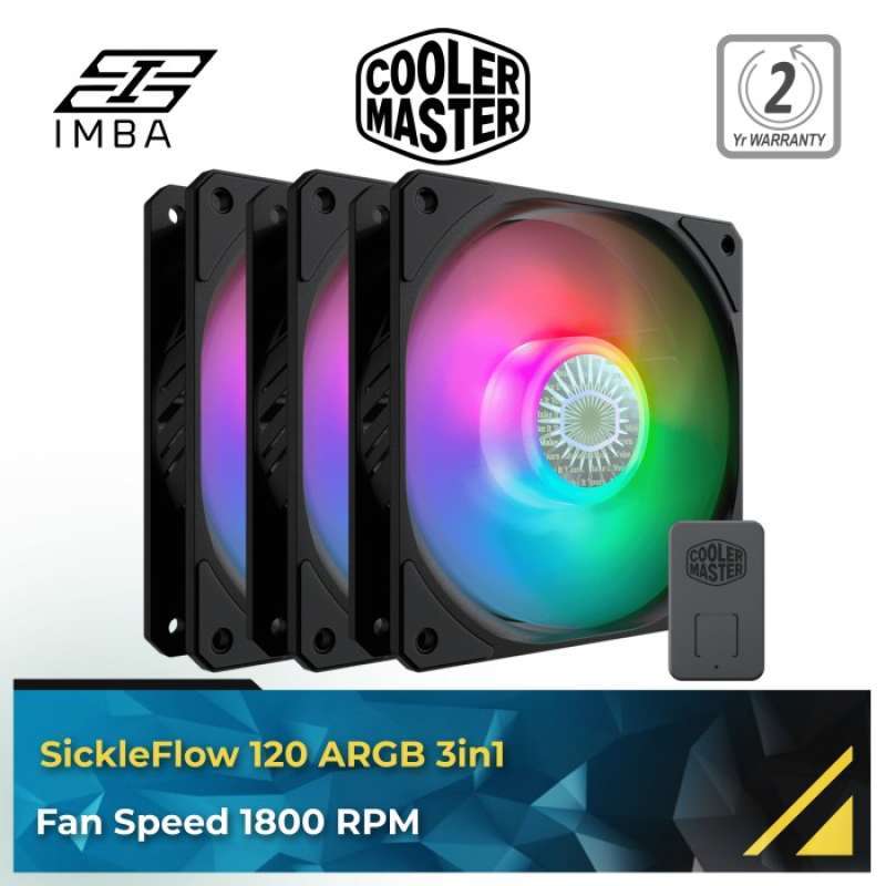 Promo Cooler Master SickleFlow 120 ARGB 3in1 [1800rpm, Fan] Diskon 23% ...