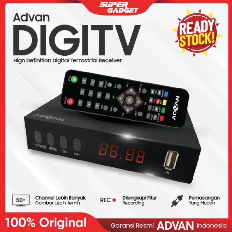 Jual Set Top Box Advan DV3 T2 Digipro STB Antena TV Digital Wifi STB