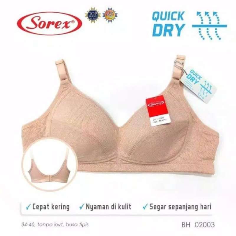 Promo SOREX Bra Basic Pori pori Quick Dry 02003 Busa Tipis Tanpa