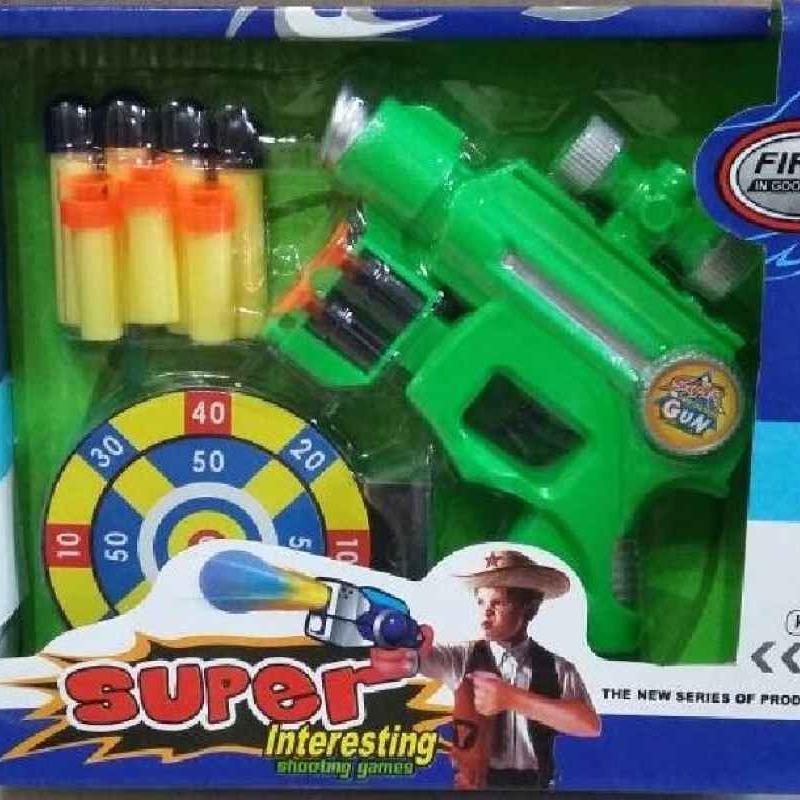 Jual Shooting Games Mainan Pistol Nerf Dart Gun Soft Bullet Blaster di