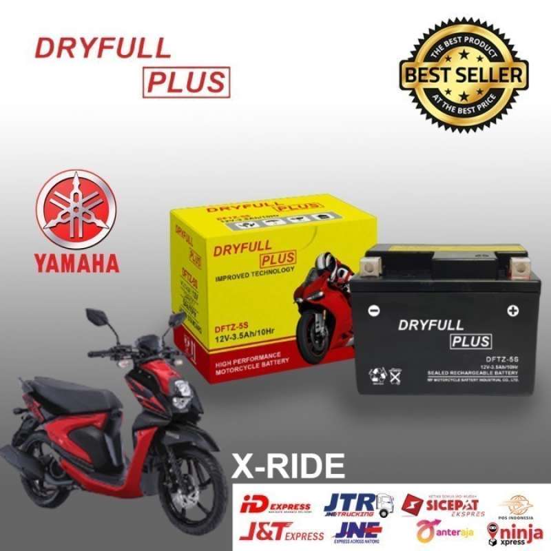 Jual Aki Motor Yamaha XRide AKI X Ride DRYFULL DFTZ5S ORIGINAL di