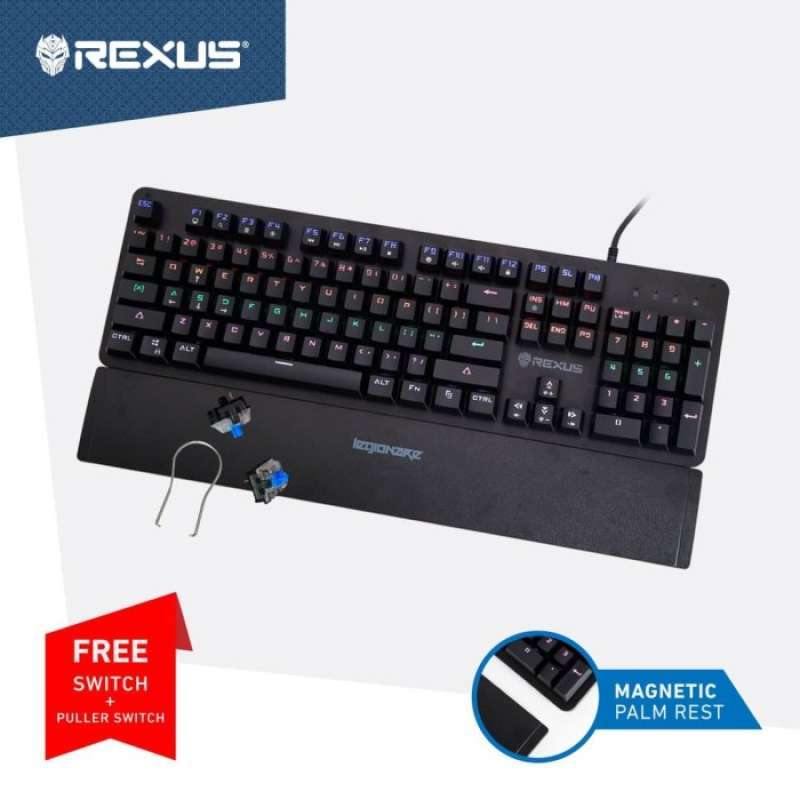 Jual REXUS MX3.2 Mechanical Legionare Palm Rest Keyboard Gaming Hitam. di Seller
