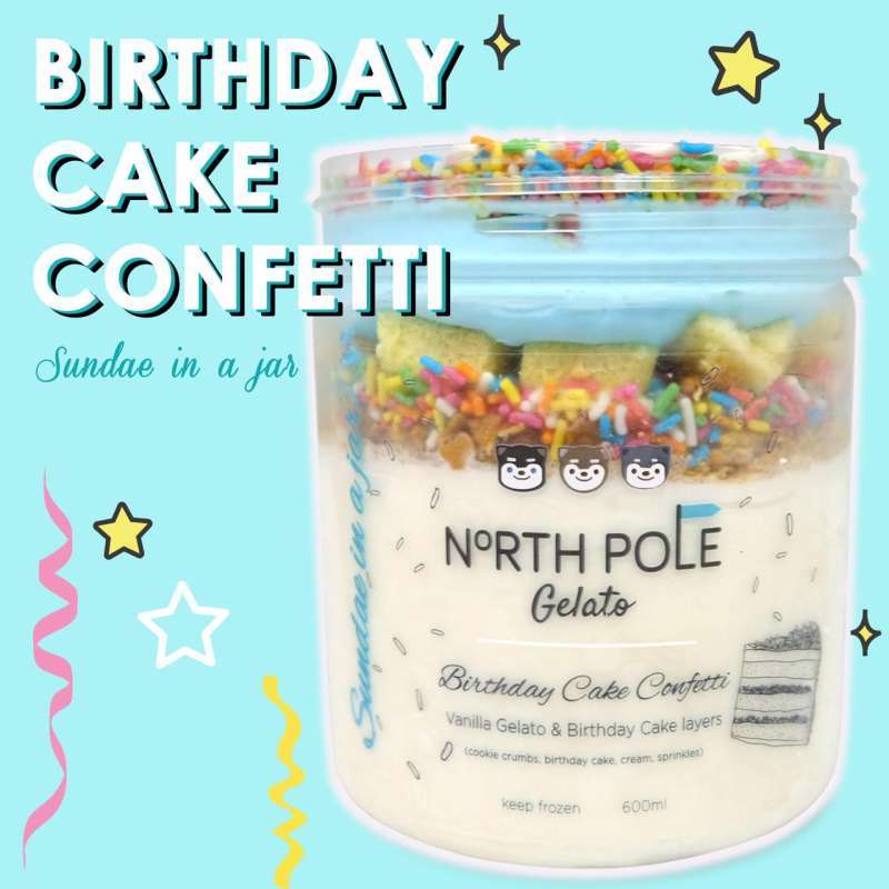 Jual Birthday Cake Confetti Sundae In A Jar North Pole