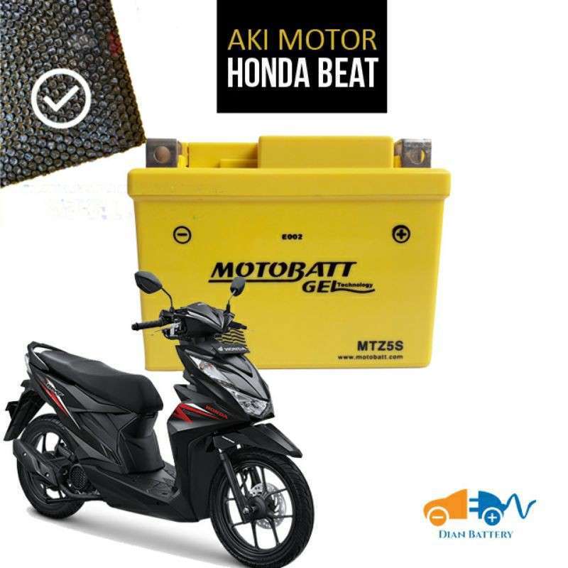 Jual Aki Motor Honda Beat Motobatt Mtz-5s Mf (4.2ah) Di Seller 2k Sport