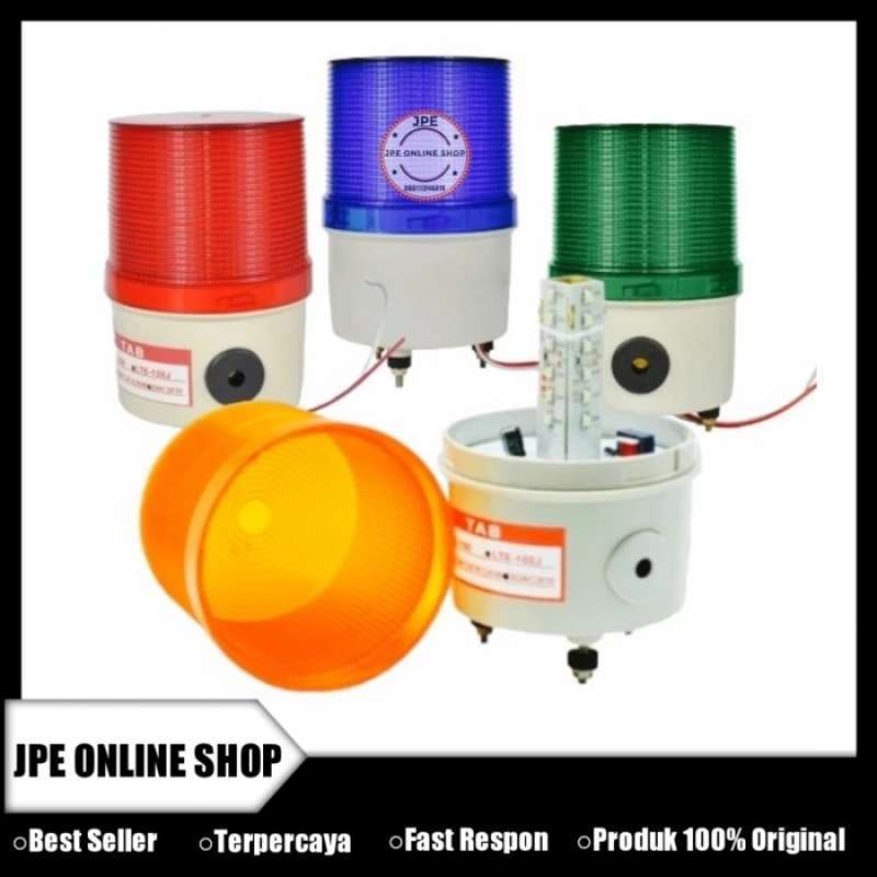 Jual Rotary Warning Light Led 4 Inch 220vac With Buzzer Lte100j Di ...