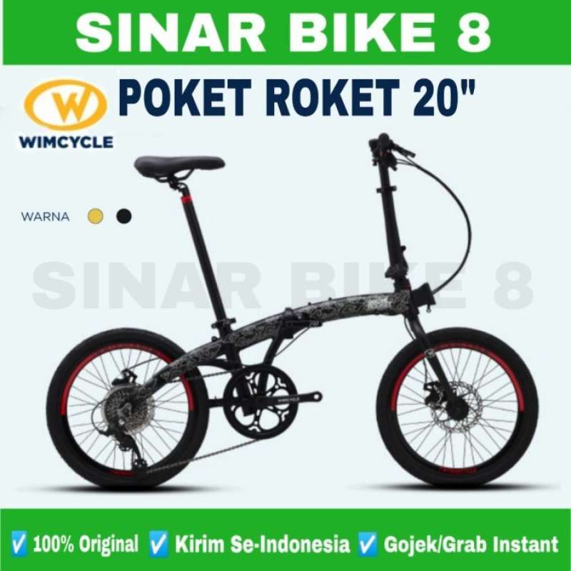 Sepeda Roket Jual Sepeda Lipat 20 Inch Wimcycle Pocket Rocket Nusantara Alloy 8 ...