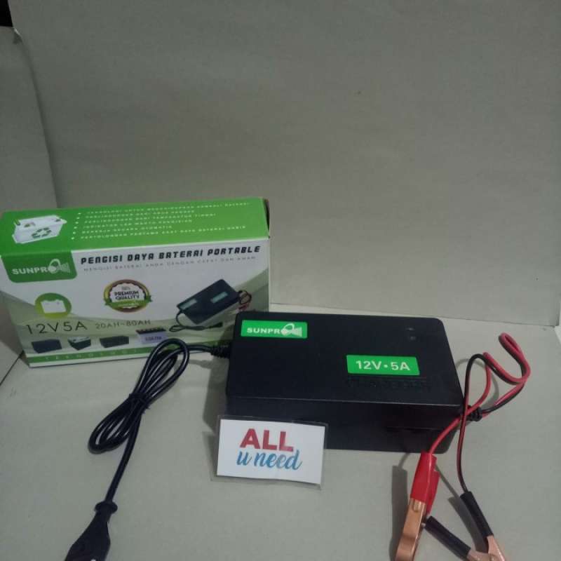 Promo Charger Battery Sunpro 12V 5A Sunpro / Cas Aki Sunpro 12V5A