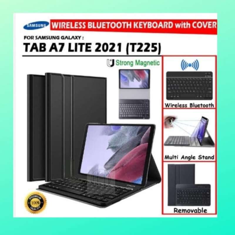 Promo Samsung Galaxy Tab A7 Lite T225 Wireless Bluetooth Keyboard Flip