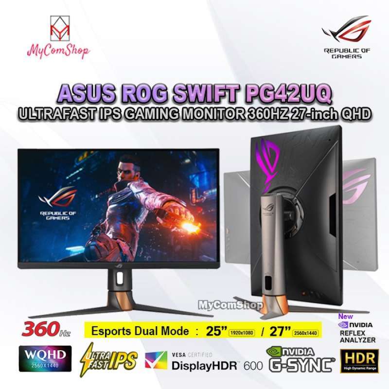 Jual Asus Rog Swift Pg27aqn 27 Inch Ultra Fast Ips Gaming Monitor Qhd ...