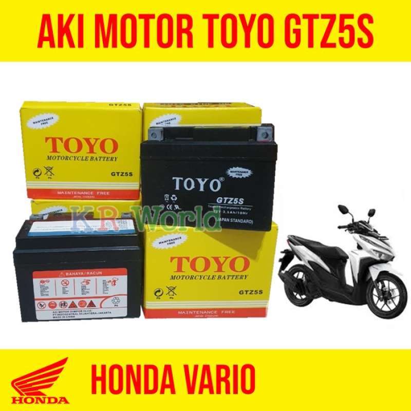 Promo AKI MOTOR HONDA VARIO MEREK TOYO GTZ5S 100% ORIGINAL Diskon 23%