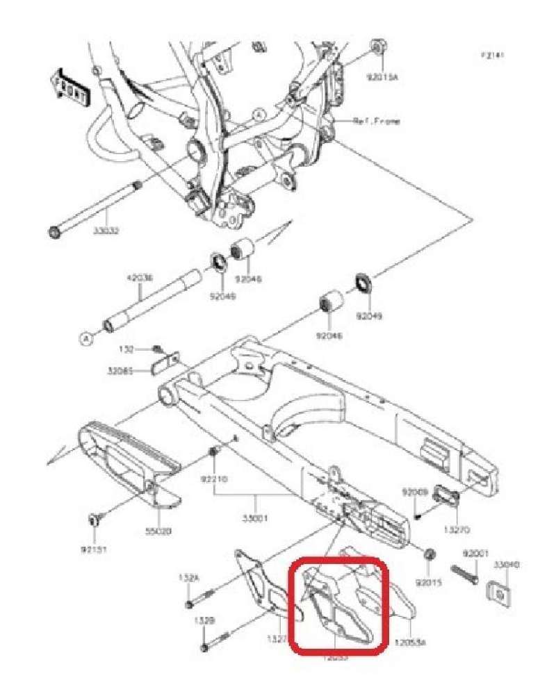 Jual Chain Guide Kawasaki KLX 140 Original, Ready Stock di Seller