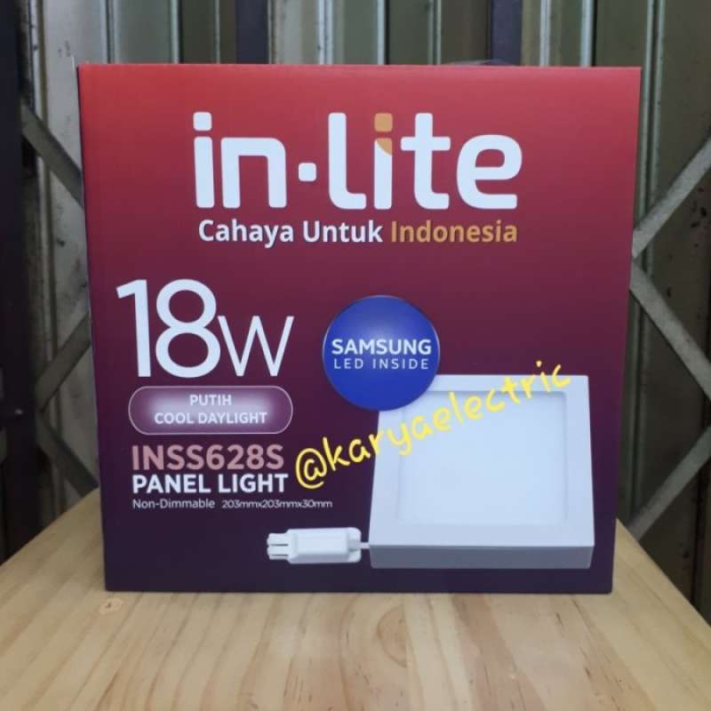 Promo LAMPU LED PANEL INLITE IN LITE 18WATT 18W KOTAK OUTBOW PUTIH ...