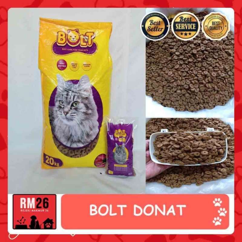 Promo MAKANAN KUCING CAT FOOD REPACK BOLT 1 KG Diskon 3 di Seller