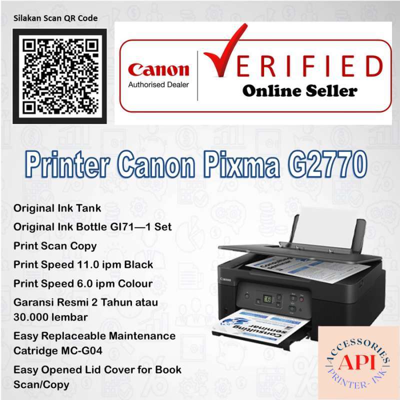 Promo Printer Canon Pixma G2770 G 2770 G2770 Print Scan Copy