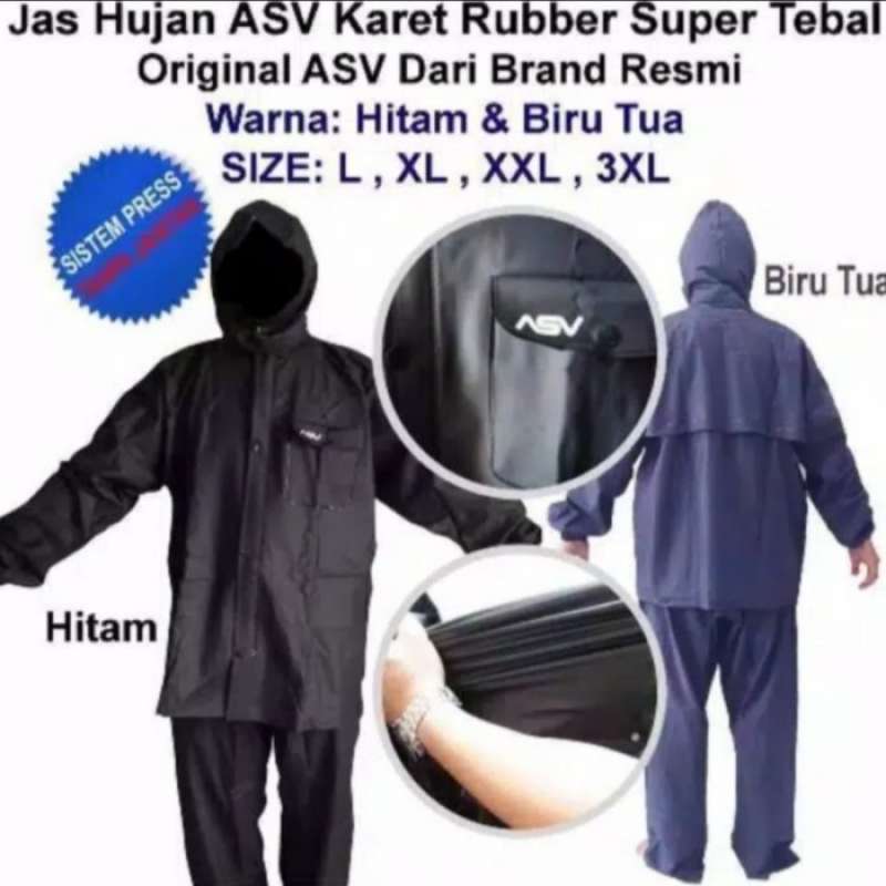 Promo JAS HUJAN ASV ORIGINAL KARET SUPER TEBAL MANTEL JUMBO BESAR AXIO