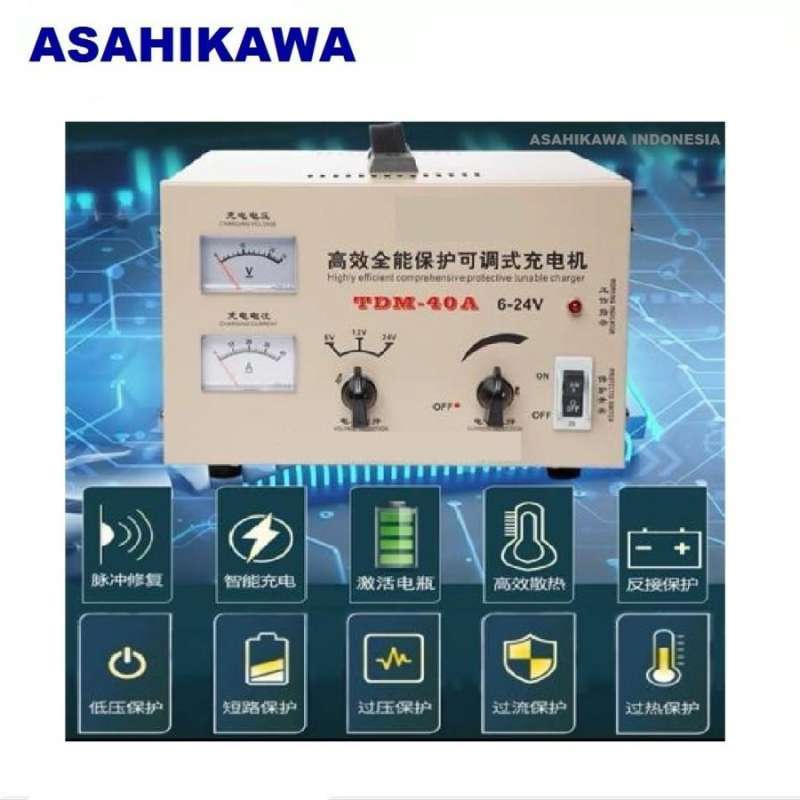 Jual Asahikawa Charger Accu Cas Aki Trafo Cas Baterai Trafo 6V 12V 24V