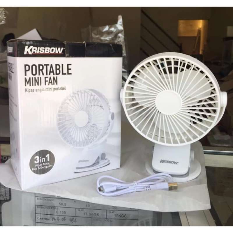 Jual Krisbow Portable Mini Fan / Kipas Genggam / Kipas Angin Jepit ...