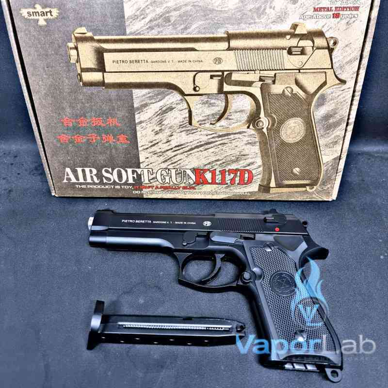 Jual Mainan Anak Pistol K117d Bereta M92 Spring Action Alloy Toy Gun