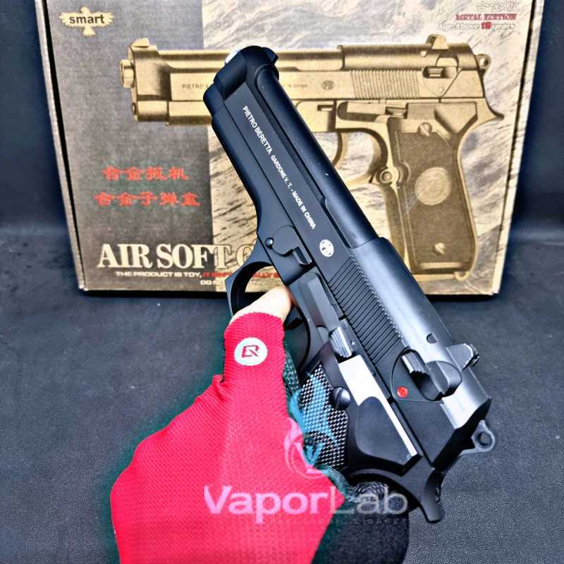 Jual Mainan Anak Pistol K117d Bereta M92 Spring Action Alloy Toy Gun