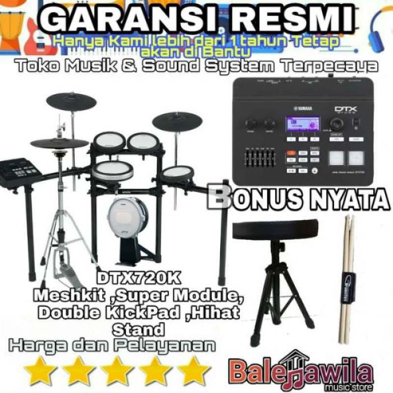 Promo Drum Elektrik YAMAHA DTX720K DTX 720K DTX 720 K DTX720 K Tanpa