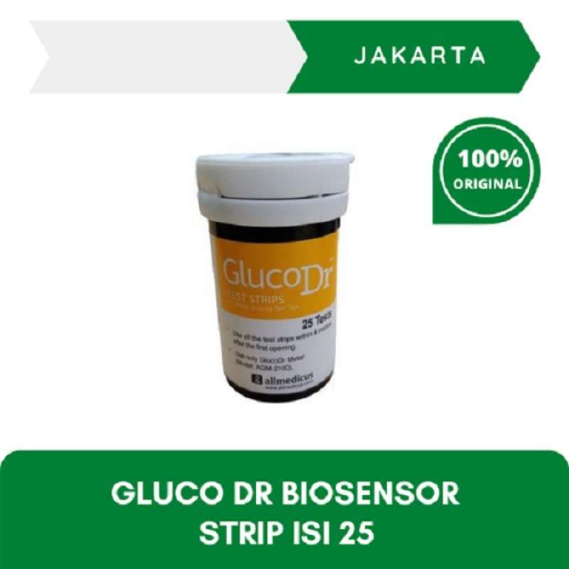 Jual Gluco Dr Biosensor Glucodr Bio Sensor Strip Gula Darah 25 Tes Di ...