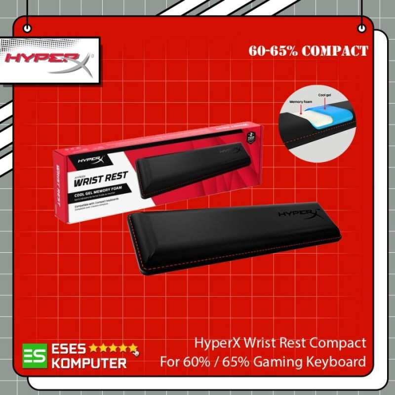 Jual Wristpad HyperX Compact 60 65 Keyboard With CoolGel Memory Foam
