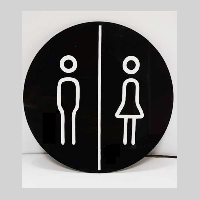 Jual Toilet Acrylic Sign Board / Toilet Direction Sign Board Di Seller