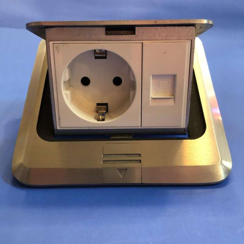 Jual Stop Kontak Lantai Stop Kontak + Data Cat 5 Di Seller Plaza