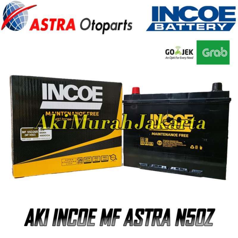 Jual Aki Mobil Kijang Super INCOE MF Astra N50Z Aki Kering 12V / 60Ah