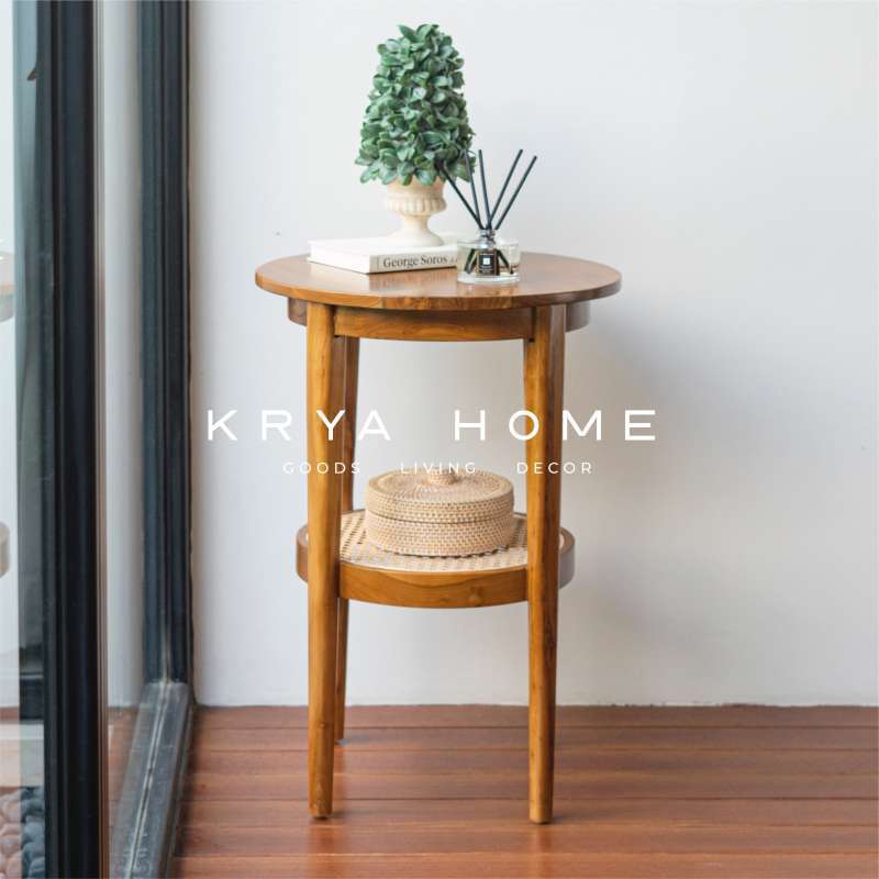 Jual KRYA HOME Meja Tamu Minimalist Kayu Jati / Meja Rak Teak Wood