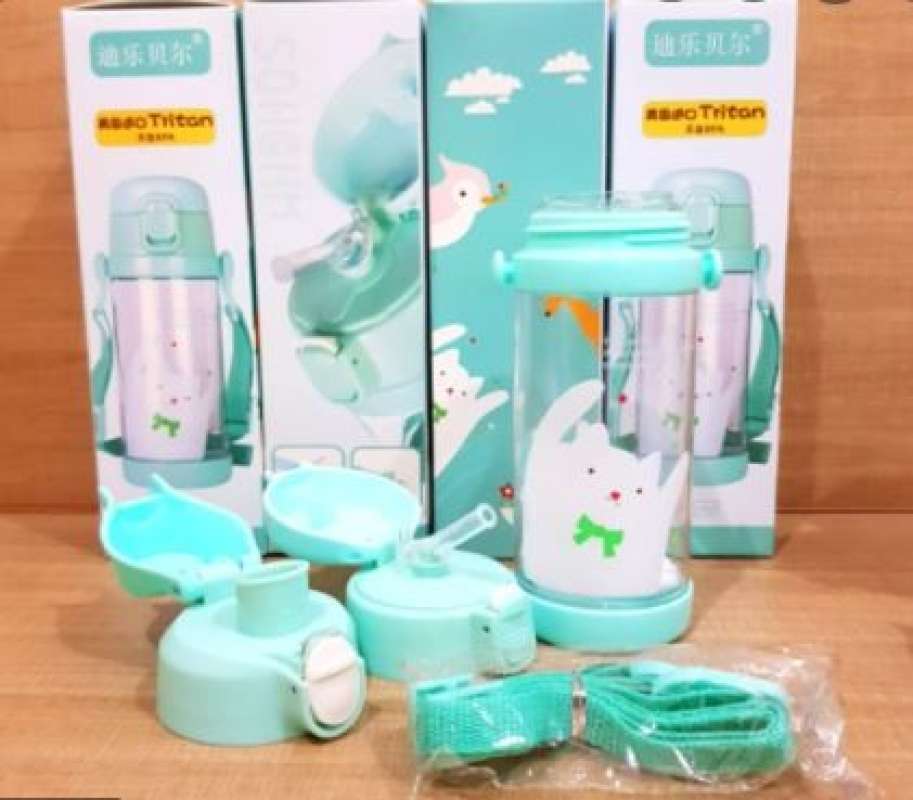 Promo Botol Air Minum Anak Diller Tritan 100 BPA FREE SAFE DualCAP