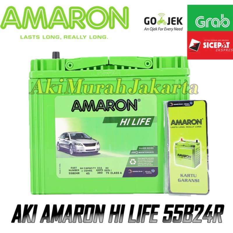 Jual Aki Mobil Toyota Rush Ns60 / 55b24r Amaron Hi-life 12v / 45ah Di